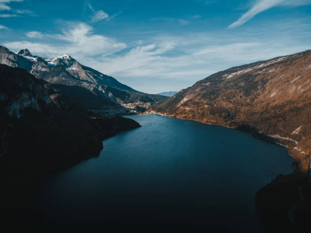 istock a beautifull view on the molveno lake 1320780469