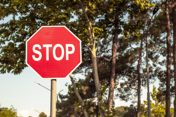 istock STOP road sign in the street 1320781289