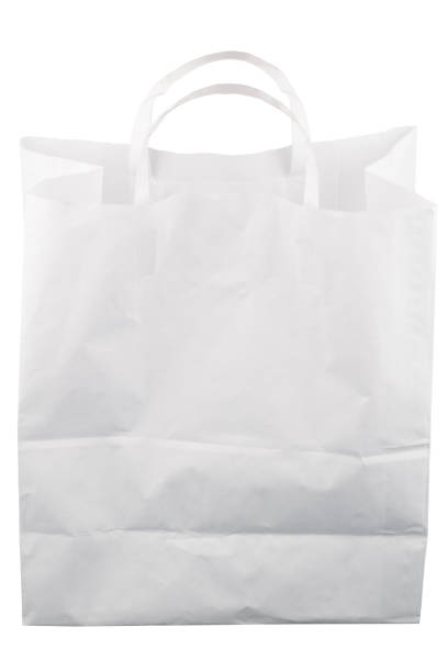 istock used white paper bag with handles isolated on white background 1320786855