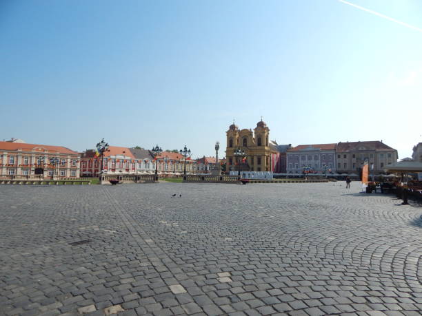 istock Stone paved town square. Union Square, Timisoara 1320791804