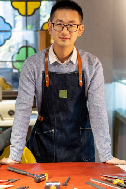 istock Asian leather worker portrait 1320793350