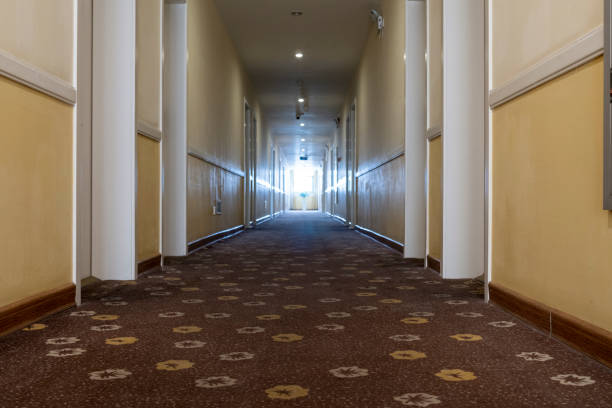istock Corridor of apartment building 1320793576