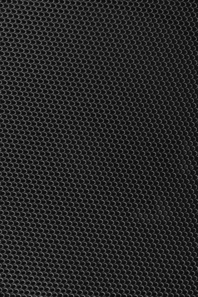 istock metal mesh of speaker grill texture, close-up view 1320793633