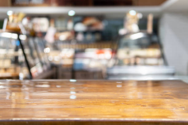 istock Close-Up Of Empty Tables in a bakery 1320795519
