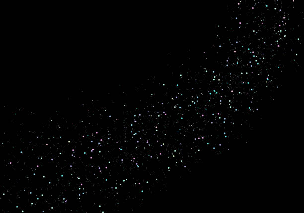 istock Abstract many dots particles rainbow pastels color isolated on black background 1320798269