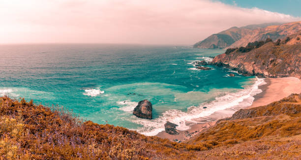 istock Panoramic view over the coast at Big Sur, California 1320801562
