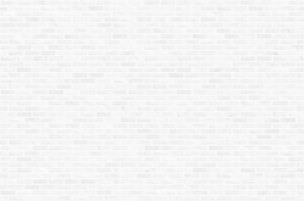 белый и серый блок кирпичной стены бесшовные текстуры фона - old obsolete house black and white stock illustrations