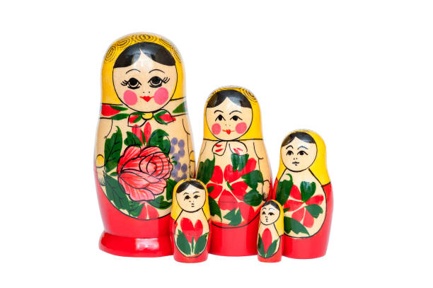 istock Matryoshka 5 pieces isolated on white background 1320810527