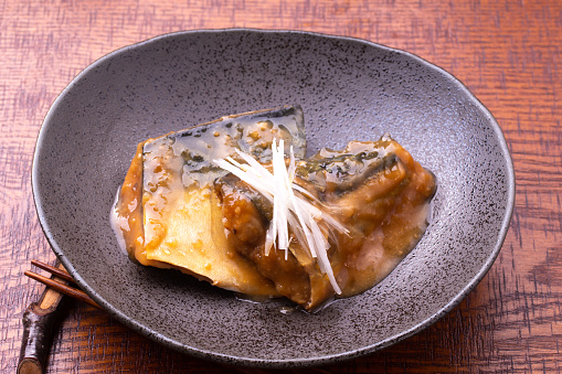 Boiled mackerel in miso