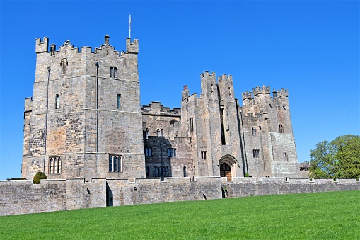 The splendid 14th Century castle is now reopened to the public, post lockdown.  Raby Castle, Darlington, North Yorkshire, England on Sunday, 30th May, 2021.