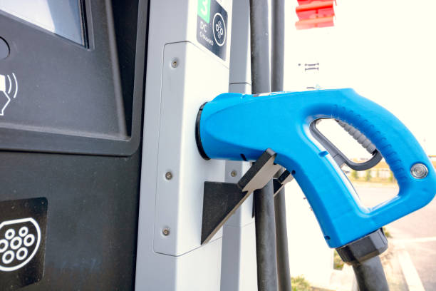 istock EV charging station with different types of chargers 1320818149