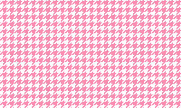 tradycyjny japoński wzór "ctidorigoushi" różowy kolor - houndstooth stock illustrations