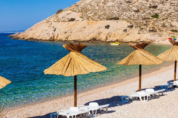 istock Oprna beach, Stara Baska. krk island 1320820824