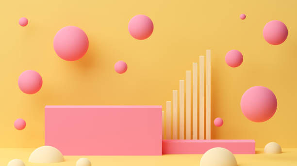 istock Abstract scene with an empty space for a product. 3D illustration. 1320820891