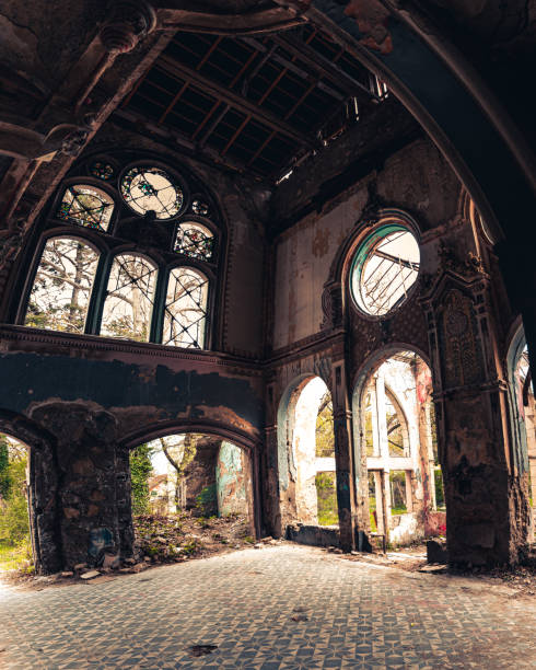 istock Ruined interior of a haunted Spicer castle in Serbia 1320821192