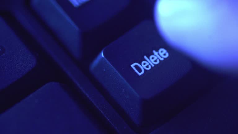 Delete Button Computer 90 Delete Button Finger Stock Videos and Royalty-Free Footage - iStock