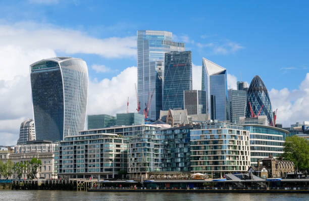istock Riverside developments beside the City of London 1320829346