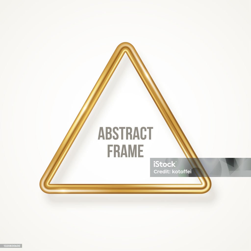 Triangular Gold Frame Triangle Golden Frame Stock Illustration - Download Image Now ...