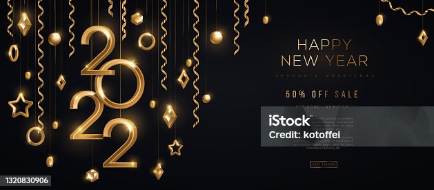 istock 2022 hanging gold 3d baubles 1320830906