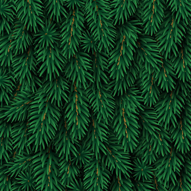 ilustrações de stock, clip art, desenhos animados e ícones de christmas tree green background - christmas winter close up table