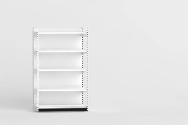istock Metal shelves for supermarket. 1320833009