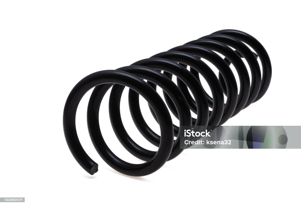 Car With Spring Car Spring Isolated Stock Photo - Download Image Now - Car, Circle ...