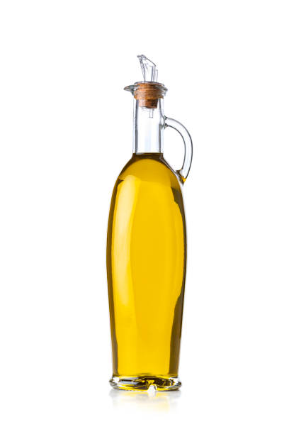 istock Olive oil bottle isolated on white background 1320834324