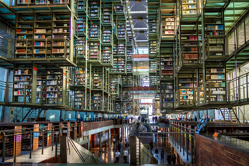 Big room of George Peabody Library in Baltimore