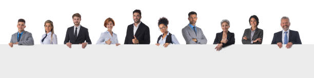 istock Business people holding banner 1320839062
