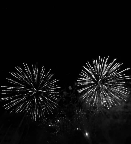 istock Abstract background with fireworks in the sky 1320841243