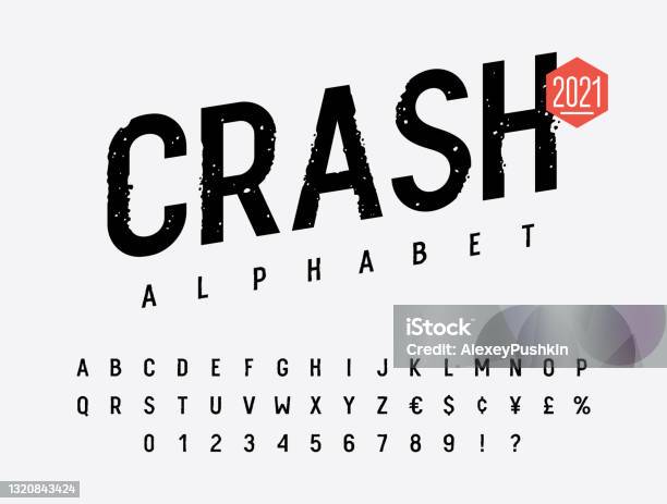 Grunge Font Stock Illustration - Download Image Now - Typescript.
