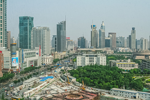 The Shanghai skyline in 2007