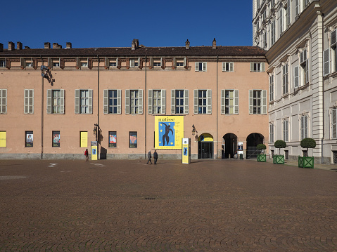 Turin, Italy - Circa March 2016: Entrance to the Henri Matisse exhibition at Palazzo Chiablese