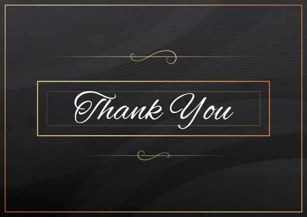 Vector illustration of Thank you card
