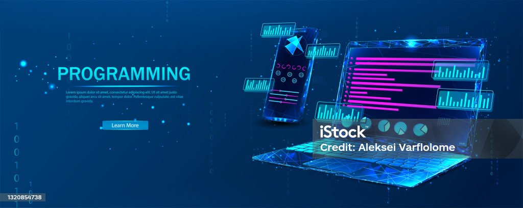 Software Web Development Programming Concept Abstract Programming ...