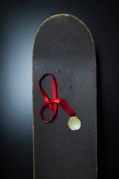 istock Gold medal of skateboard. 1320856535