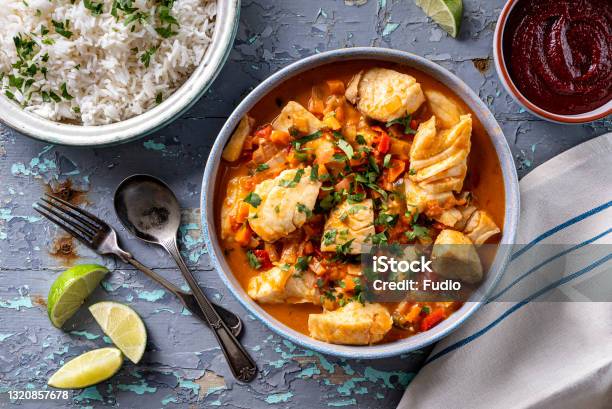 Brazilian Fish Stew Moqueca Stock Photo - Download Image Now - Fish, Curry - Meal, Cod