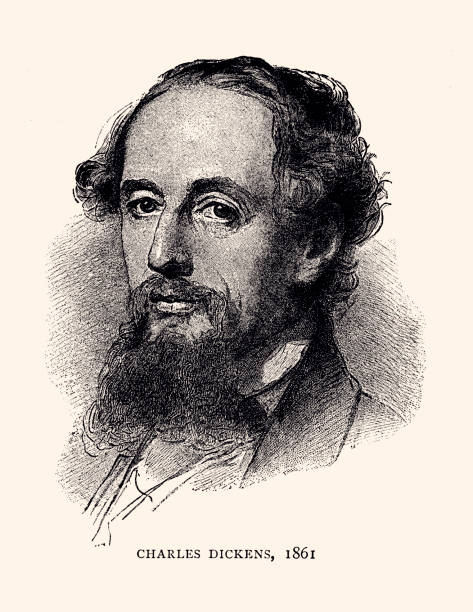 CHARLES DICKENS    -XXXL with lots of details- Portrait of Charles Dickens, from a pencil drawing from life by Rudolph Lehmann,1851.
Charles John Huffam Dickens (1812 – 1870) was an English writer and social critic. He created some of the world's best-known fictional characters and is regarded by many as the greatest novelist of the Victorian era. His works enjoyed unprecedented popularity during his lifetime and, by the 20th century, critics and scholars had recognised him as a literary genius. His novels and short stories are widely read today.Vintage engraving circa mid 19th century charles dickens stock illustrations