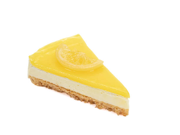 istock Lemon cheesecake, homemade sliced cheese cake bakery 1320878358