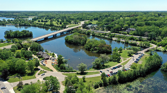 Gallup Park and the Huron River in Ann Arbor, Michigan