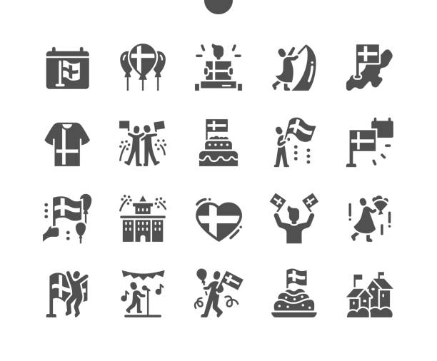 Sveriges Nationaldag 6 June. People celebrate. Calendar. Sixth of june. Holiday. Flags on houses. National Sweden tradition day. Vector Solid Icons. Simple Pictogram Sveriges Nationaldag 6 June. People celebrate. Calendar. Sixth of june. Holiday. Flags on houses. National Sweden tradition day. Vector Solid Icons. Simple Pictogram sveriges nationaldag stock illustrations
