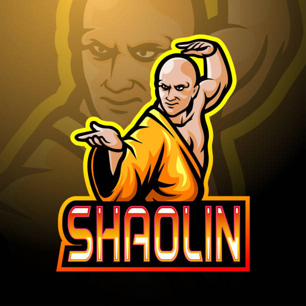 Shaolin mascot design Vector illustration of Shaolin mascot design shaolin monastery stock illustrations