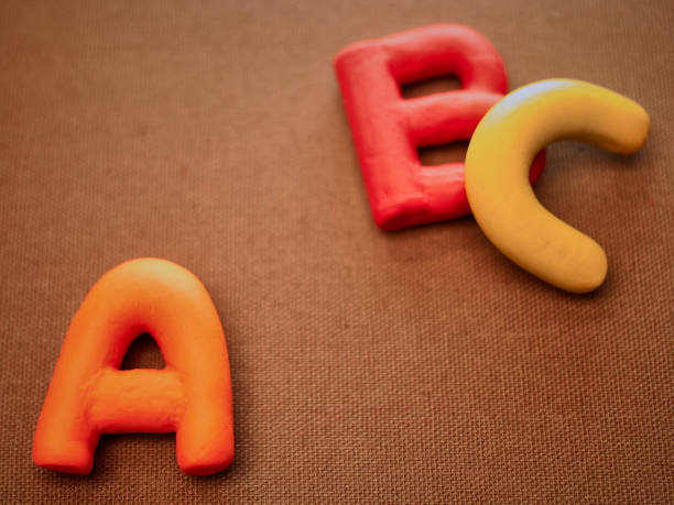 istock vowels and clay alphabet, ABC 1320880925