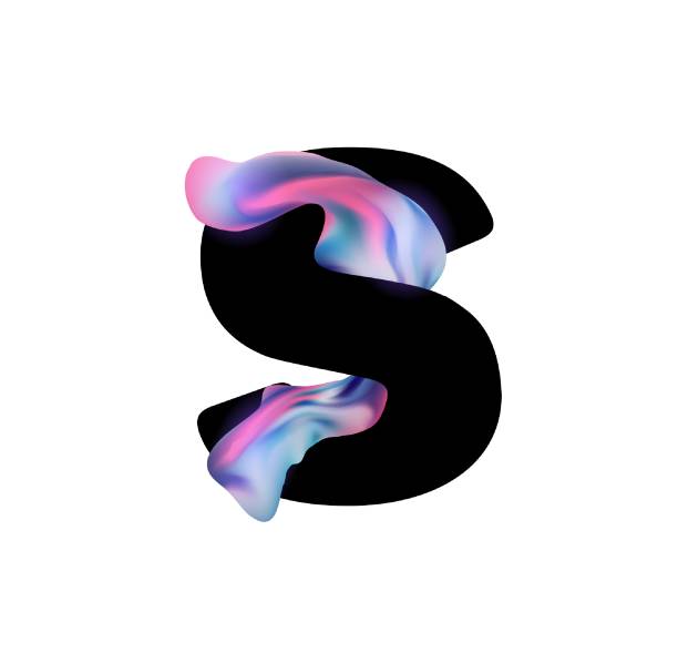 istock Creative letter of the English alphabet. Letter with abstract liquid form with a mesh gradient on a white background. Vector illustration. 1320890691