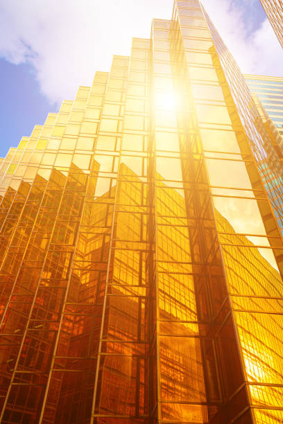 istock Modern skyscrapers shot with perspective 1320899146
