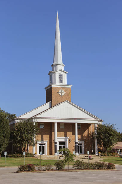 istock Small Rural Church With Blue Sky and Trees 1320899242