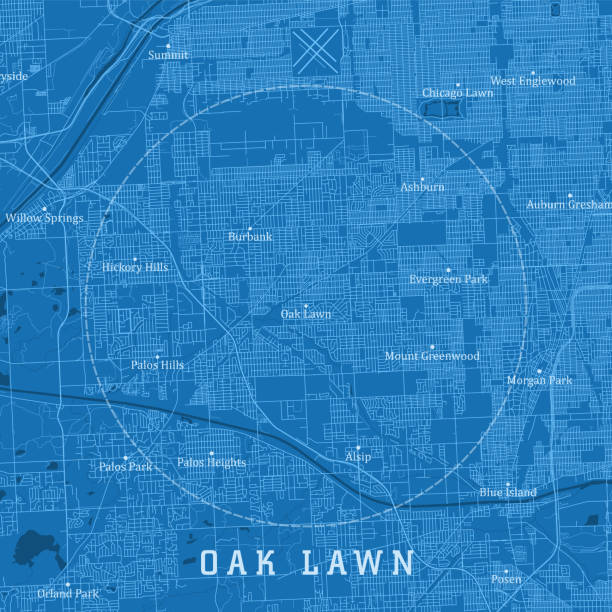 Oak Lawn IL City Vector Road Map Blue Text Oak Lawn IL City Vector Road Map Blue Text. All source data is in the public domain. U.S. Census Bureau Census Tiger. Used Layers: areawater, linearwater, roads. ashburn virginia stock illustrations