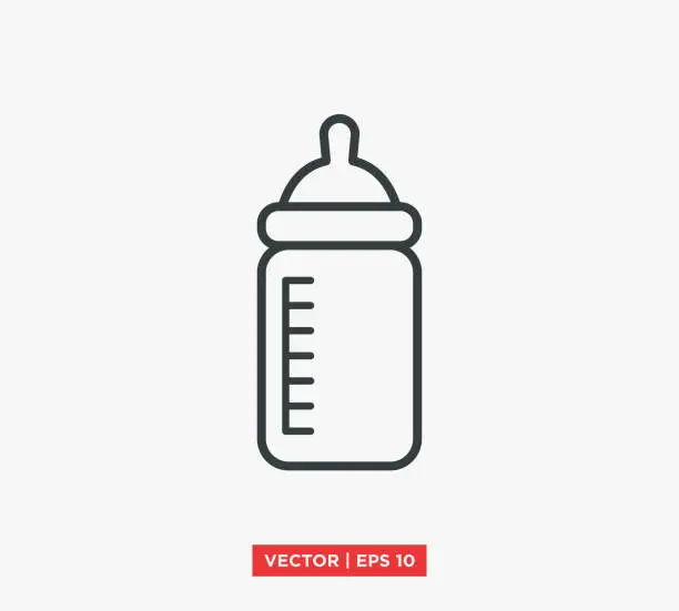 Vector illustration of Baby Feeding Bottle Icon Vector Illustration Design Editable Resizable EPS 10