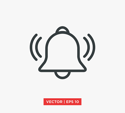 Bell Notification Icon Vector Illustration Design Editable Resizable EPS 10