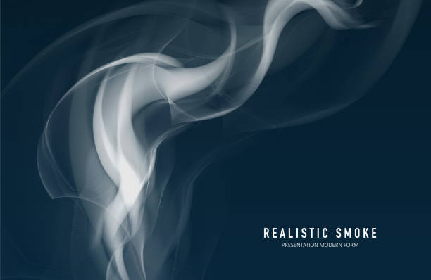 realistischer rauchhintergrund - gas flow stock-grafiken, -clipart, -cartoons und -symbole